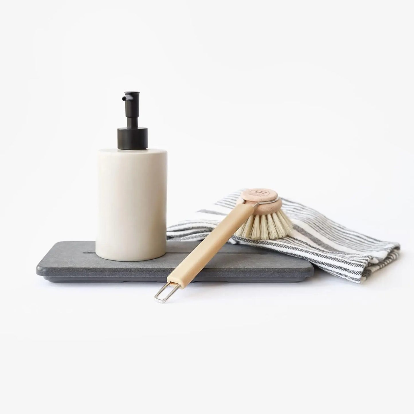 Dorai Home Stone Sink Caddy - Chic Quick-Drying Diomat® Bathroom Organizer for Soaps Bottles & Brushes - Modern Sink Caddy with Instant Drying Technology