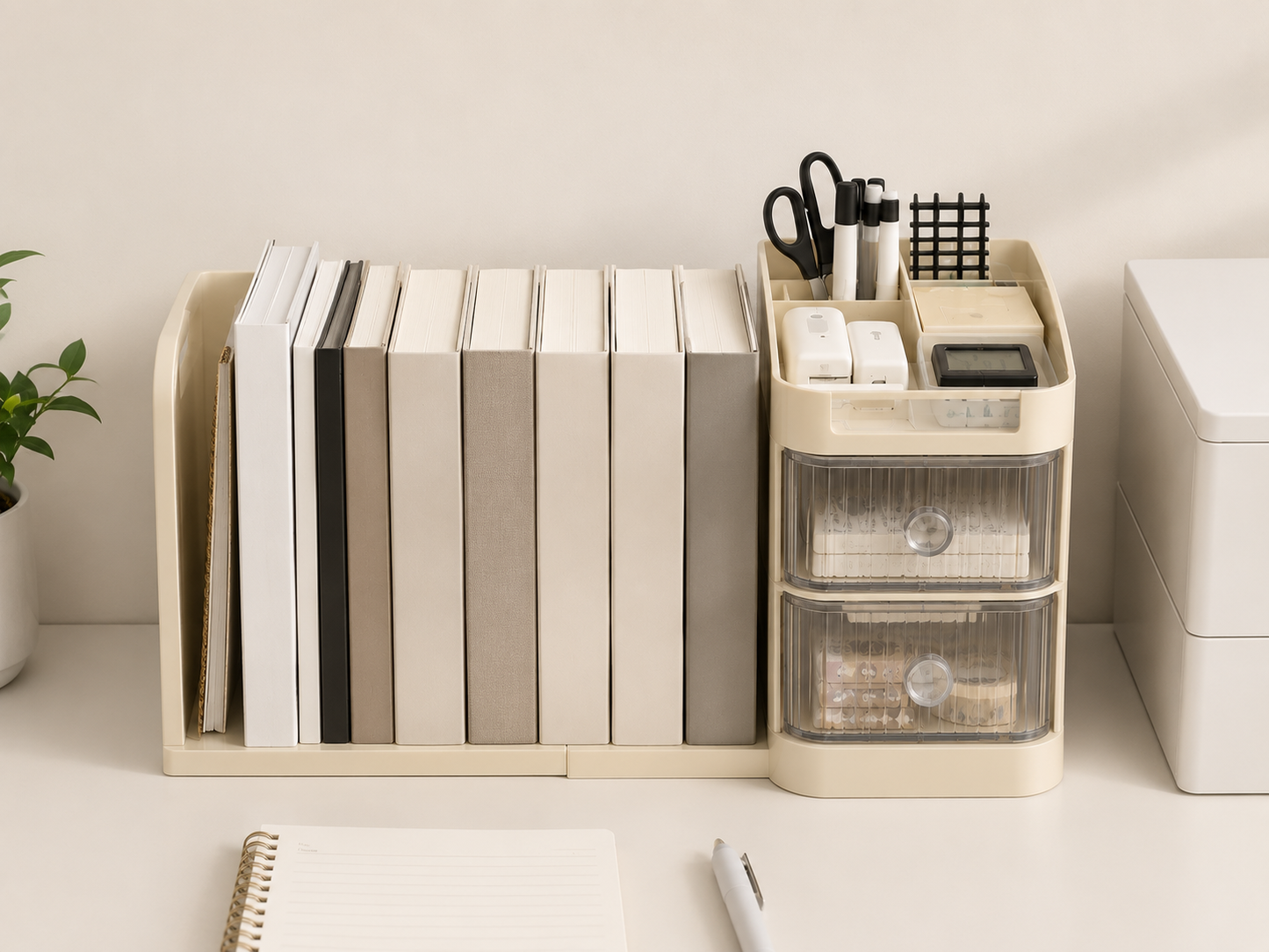 Organizador de Escritorio Ajustable con Cajones