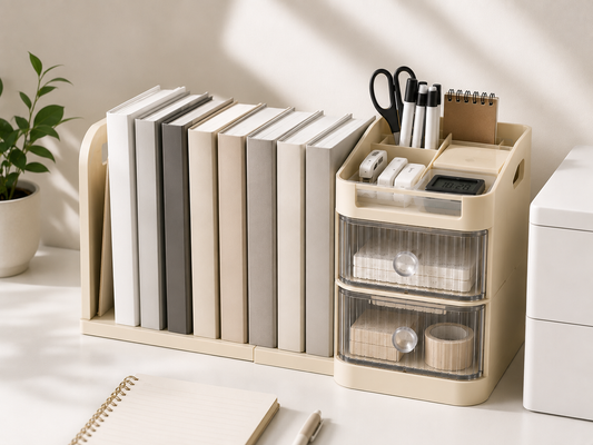 Organizador de Escritorio Ajustable con Cajones