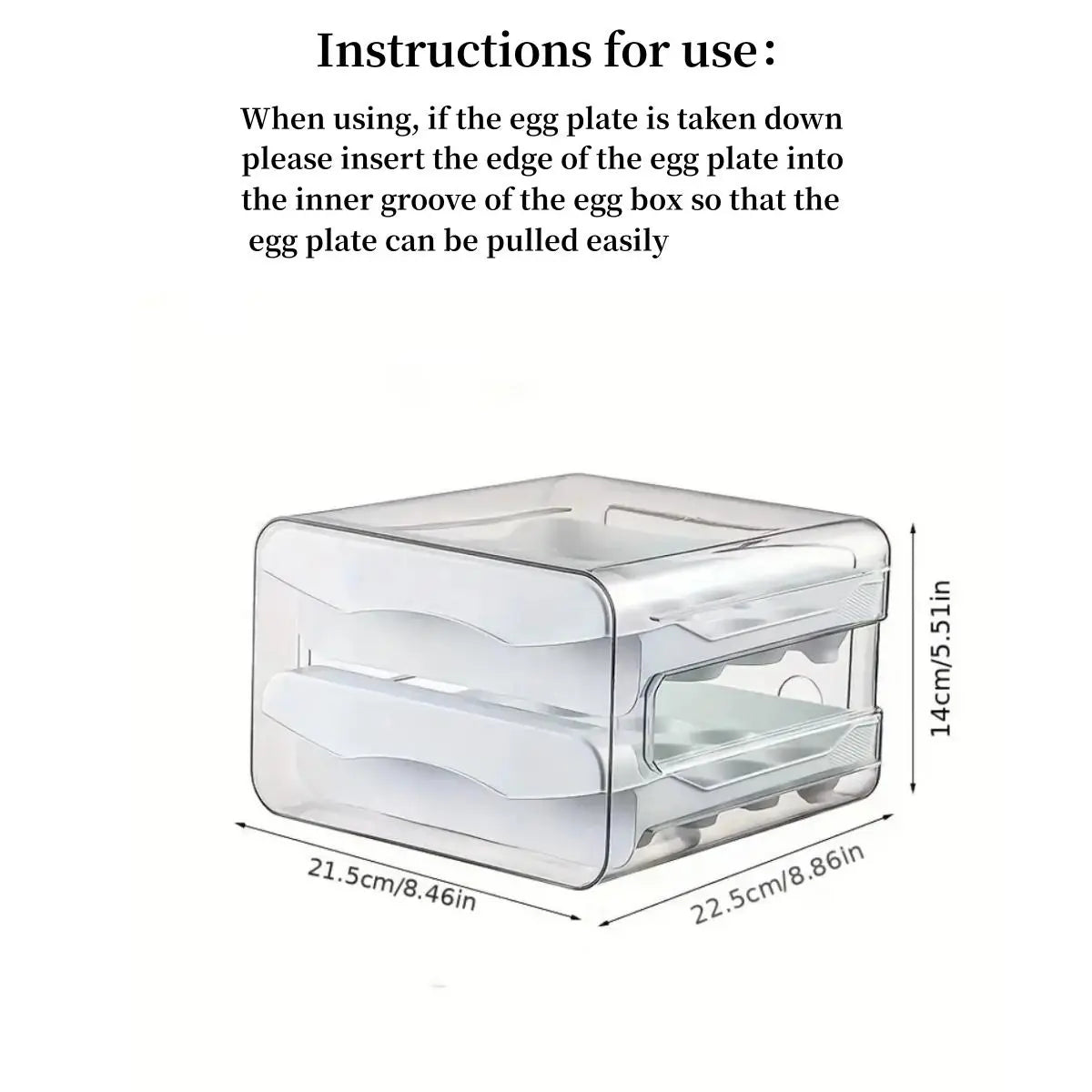 Multifunctional Transparent Refrigerator Egg Box, 1 Count Summer 2-Layers Stackable Fridge Egg Holder, Kitchen Accessories 32-Grids Plastic Egg Organizer Tray, Home Organizer